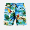 Suitmens Men's Tiki Party Hawaiian Vacation Print Three-Piece Set 030