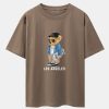 Los Angeles Skate Bear Print Heavy Weight Oversize T-Shirt