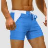 e5afb26d6039f46447b070da3db20ca4df56b644f2a60ed944f36d6664f4f4d9.jpg Men's Swim Trunks Square Leg with Pockets Mesh Lining Beach Shorts Underwear