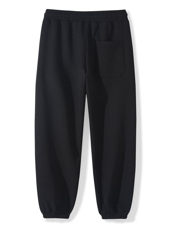 Paisley Print Panel Waffle Sweatshirt & Waffle Jogger Pants