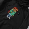 Guitar Bear Print Hoodie