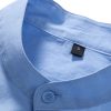 Long Sleeve Linen Look Henley Collar Shirt