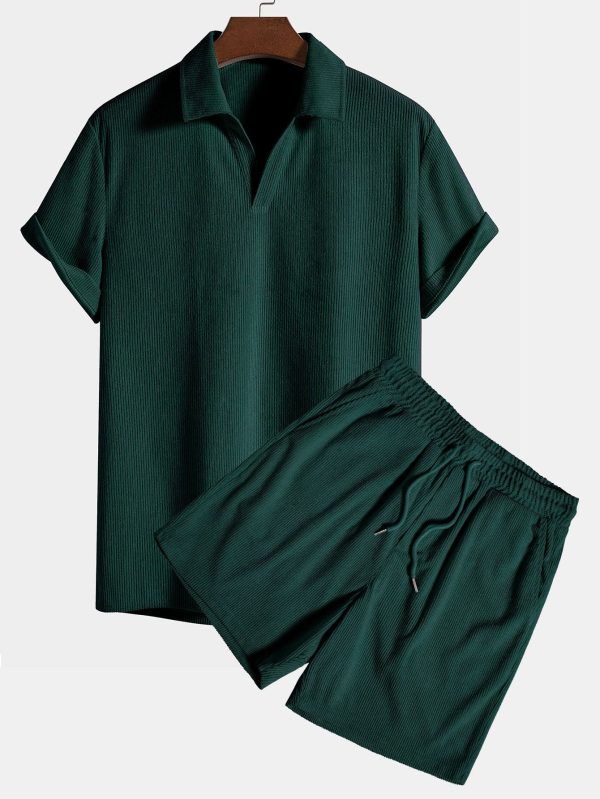 e7020640050ad54b1f32dd867a6148110504bef8a4c39356690869e04129c990.jpg Short Sleeve Corduroy Polo Shirt & Corduroy Shorts