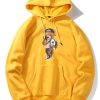 Selfie Bear Print Hoodie