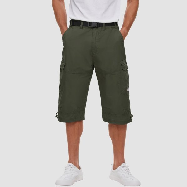 e8f5fea67361636299d0911e1b071221554e67dfe5340983baa5f902b608b69c.jpg Men 3/4 Cargo Shorts Cotton Lightweight Ripstop with Multi-Pockets