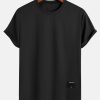 Muscle Fit Arc Hem Mesh T-Shirt