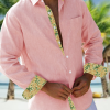 Hardaddy Cotton Floral Contrast Long Sleeve Shirt