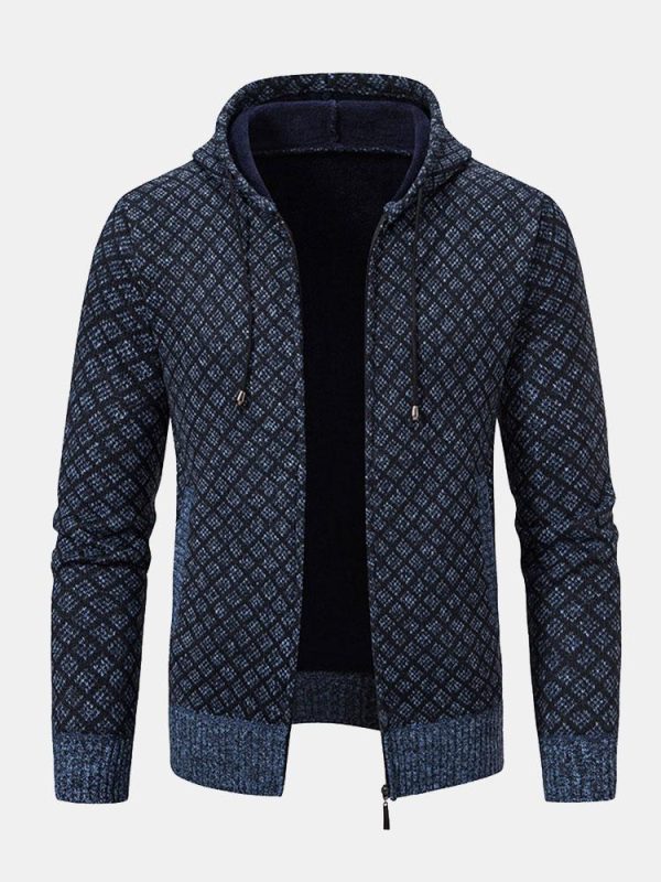 ea5b0a0d68a2066e4e3edc95b6f732336a9fb9b19770a38b0da6533dfeb1c7e6.jpg Diamond Pattern Zip Hooded Sweater