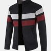 Striped Zip Up Sweater