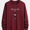 Long Sleeve Paris Print Cotton T-Shirt