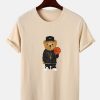 Basketball Bear Print T-Shirt & Shorts