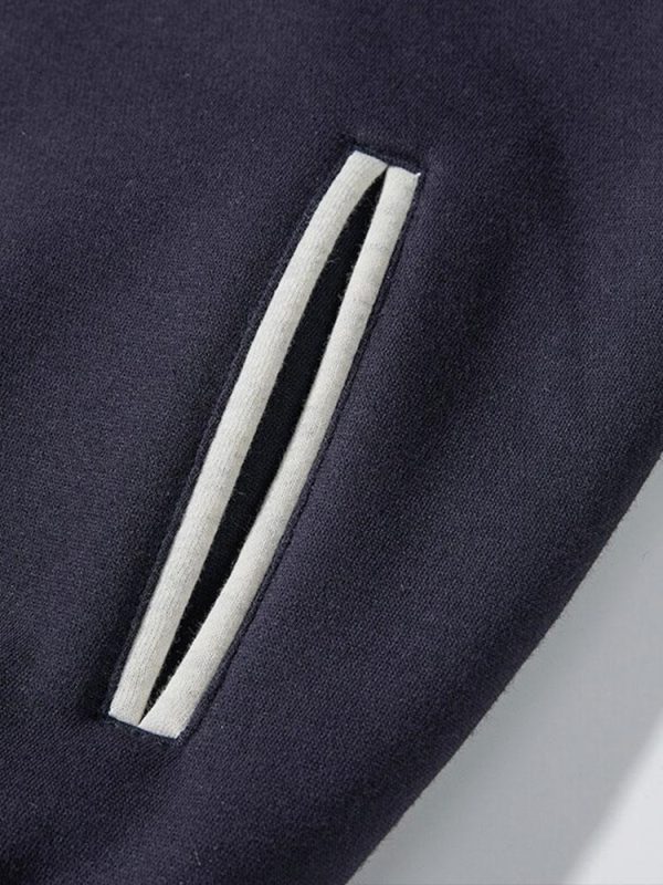 Contrast Baseball Jacket & Jogger Pants