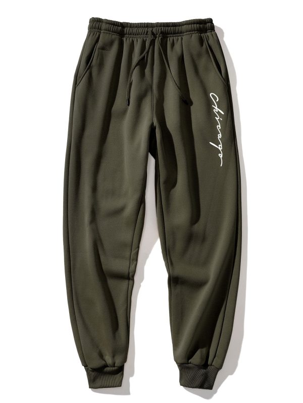 Chicago Print Raglan Hoodie & & Jogger Pants