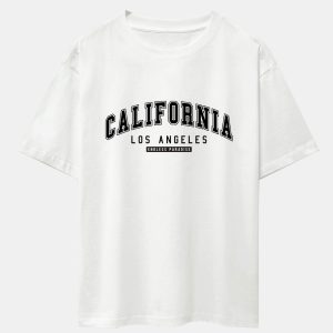 California Print Heavy Weight Oversize T-Shirt