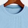 Muscle Fit Arc Hem Ribbed T-Shirt