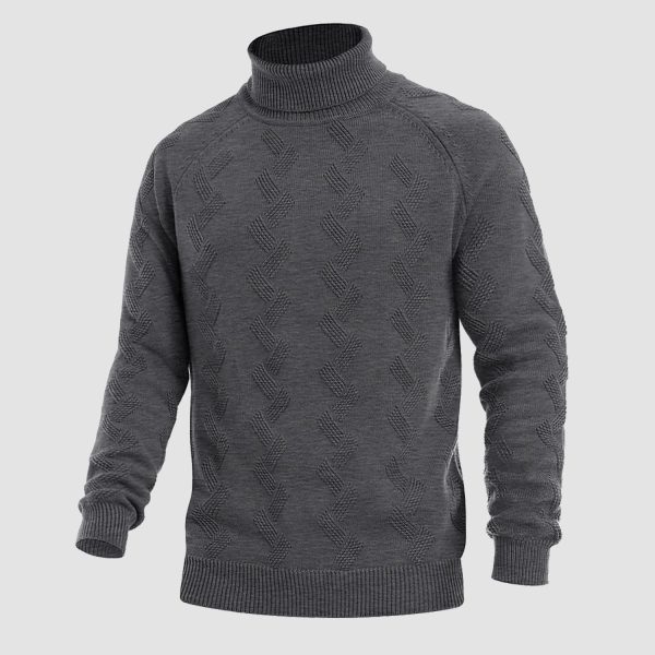 f11b065db7a395bab969ff85a794b936beff8df9f584085bb8b2a059f0663c99.jpg Men's Turtleneck Sweater Heavyweight Long Sleeves Cotton Pullover Knitted Casual Sweatshirt