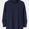 Muscle Fit Long Sleeved Ribbed T-Shirt