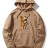 Robot Bear Graphic Print Hoodies