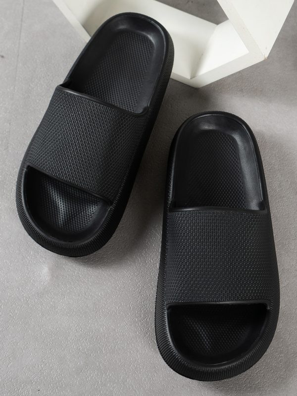 Women's Eva Home Slippers, Anti-slip, Water-resistant, Simple, Comfortable, Quiet, Durable, For Outdoor, Dorm, Office, Summer