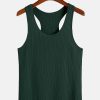 Basic Slim Ribbed Racer Back Tank