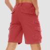 Men Classic Cargo Lightweight Many Pockets Work Elastic Waist Casual Cotton Comfortable Shorts
