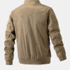 Suede Bomber Jacket With Quilted Liner