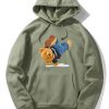 Break Dance Bear Print Hoodie