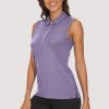Women's Polo T-Shirts Sleeveless Tennis Golf Tee Shirts 4-Button