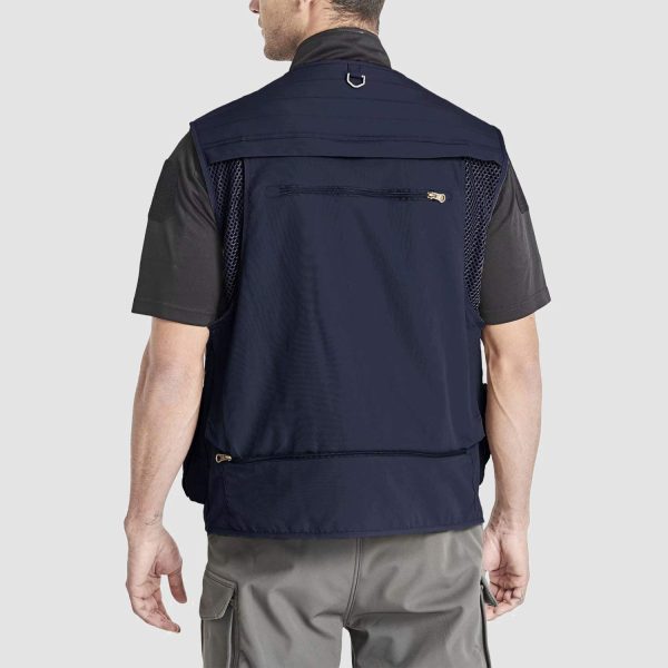 Men's Outerwear Vests Mesh Sleeveless Outdoor Work Vest with Multi Pockets Cargo Waistcoat Fishing
