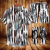 Suitmens Men's Tiki Party Hawaiian Vacation Print Three-Piece Set 015