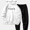 Paris Print Raglan Hoodie & Jogger Pants