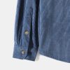Long Sleeve Hooded Corduroy Overshirt