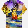 Suitmens Men's Men's Tiki Style Hawaiian Vacation Print Three-Piece Set 033