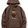 Basketball Bear Print Hoodie