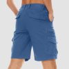 Men Classic Cargo Lightweight Many Pockets Work Elastic Waist Casual Cotton Comfortable Shorts