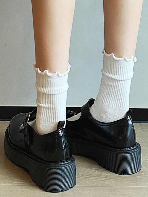 Solid Crew Socks