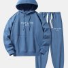 Paris Print Cotton Blend Hoodie & Jogger Pants