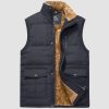 f9d2ad394b0e8bb9c37f6e1a278a14b977dbdc316a114cbff37709dc5577db24.jpg Men's Outerwear Vests Full-Zip Sleeveless Jacket Winter Warm Fleece Lined Vests Stand Collar
