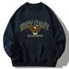 West Coast Eagle Print Relaxed Sweatshirt