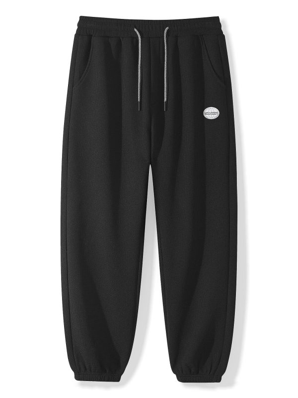Paisley Print Panel Waffle Sweatshirt & Waffle Jogger Pants