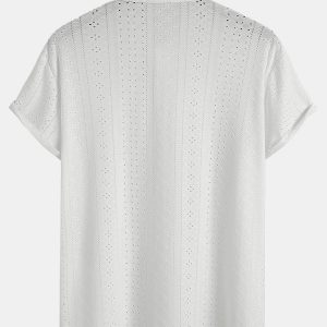 Jacquard Textured Button Up Shirt