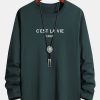Long Sleeve Paris Print Cotton T-Shirt