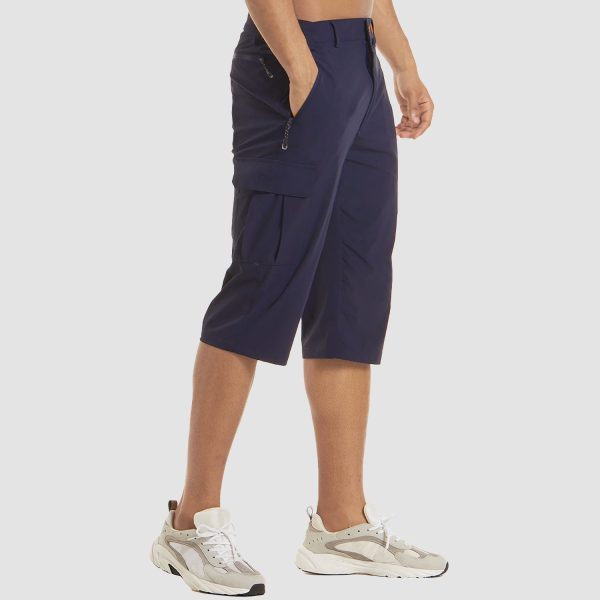 fcf00d0e8bd1616f7b63b8e263bb64e85ba46d2e44cc81fa9b280ede8b4d4876.jpg Men Knee Length Shorts Lightweight Thin Quick Dry Cargo Shorts
