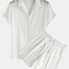 Geometry Textured Cuban Shirt & Shorts