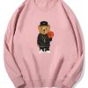 Basketball Bear Print Cotton Sweatshirt