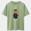 Hip Hop Bear Print Heavy Weight Oversize T-Shirt