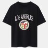 Los Angeles Coat Of Arms Print Drop Shoulder Oversize T-Shirt