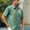 ff98771f57b025960ed5aa20491426af11bb6771e34615424834dbcba1ea2509.jpg Tropical Floral Print Short Sleeve Casual Shirt